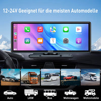 1026 Zoll 4K Wireless Carplay Android Auto Display Dashcam GPS Touchscreen