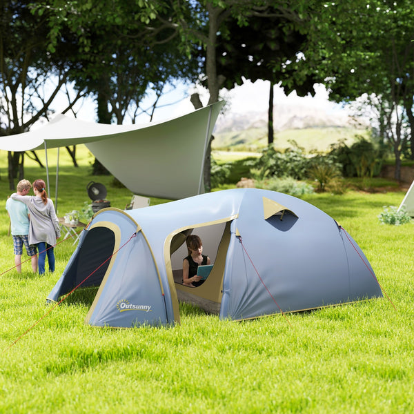 Campingzelt 4 Personen Wasserdicht Tunnelzelt Camping Outdoor Zelt