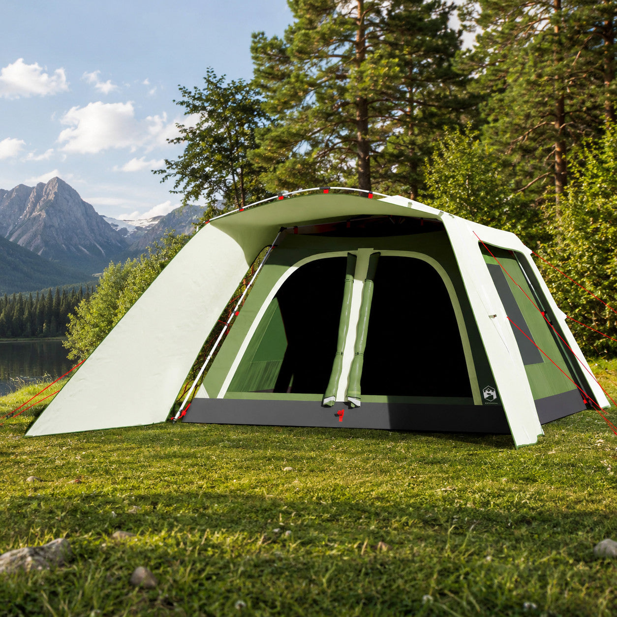 Familienzelt 9 Personen Kabinenzelt Vorzelt Campingzelt Outdoor 563x328cm