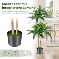 Kunstpflanze Dracena Zimmerpflanze Palme Drachenbaum Topf