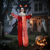 165cm Animatronic Halloween Clown Gruselfigur LED Licht Sound Horror Deko