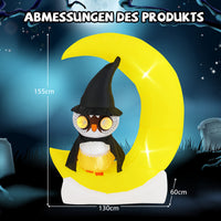 155cm Halloween Eule Outdoor LED Aufblasbar Deko Eule