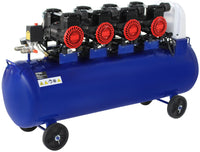 Ölfreier Kompressor Druckluft 120L 4 Zylinder 7kW 230V 8bar 910Lmin