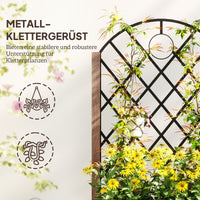 2er Set Hochbeet Pflanzkasten Rankgitter Spalier Pflanzkübel