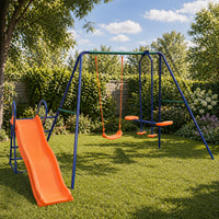 Spielturm Rutsche Schaukelset Outdoor Spielgerät