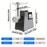 3000W Elektrischer Fleischwolf Edelstahl Wurstmaschine Wurstfüller
