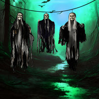 Halloween Skelett Geist 3er Set Geister Deko Gruselig Dekoration