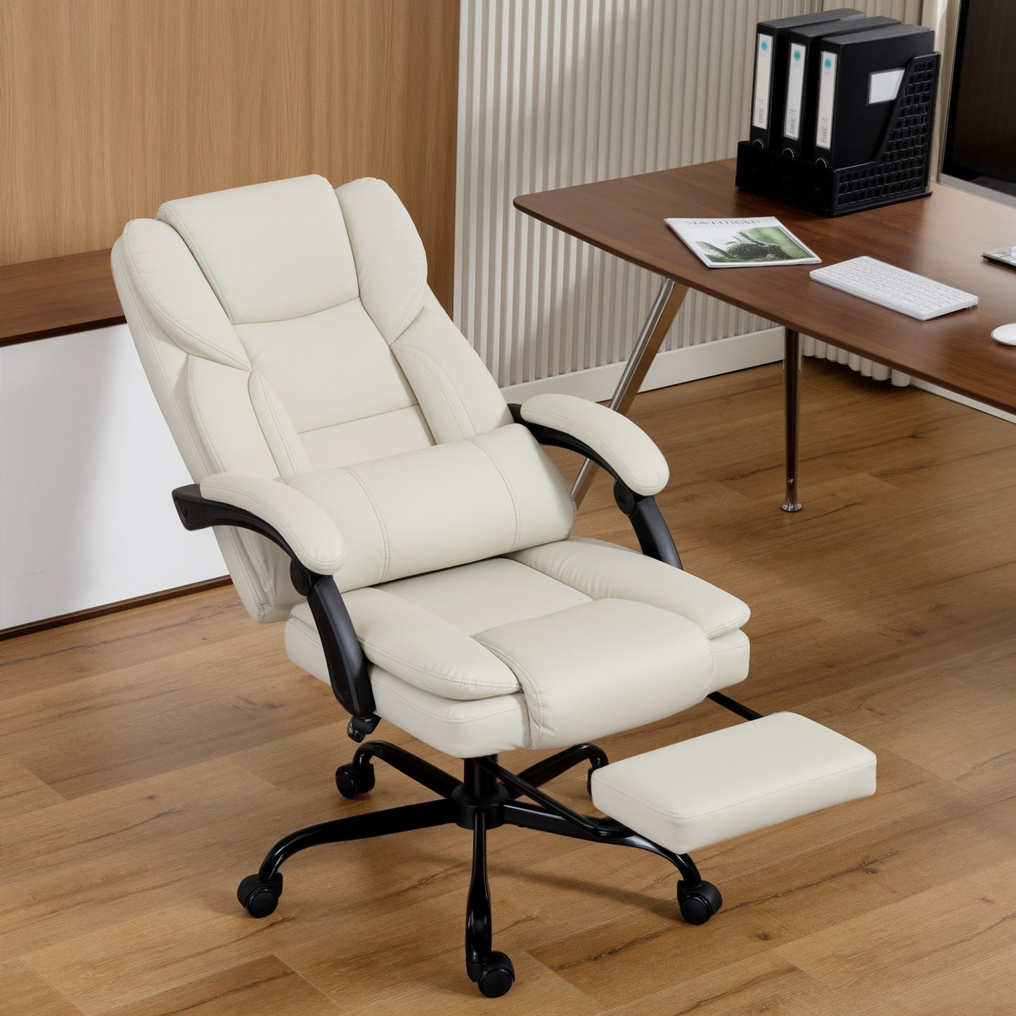 Ergonomischer Bürostuhl Schreibtischstuhl Verstellbar Fußstütze 120kg