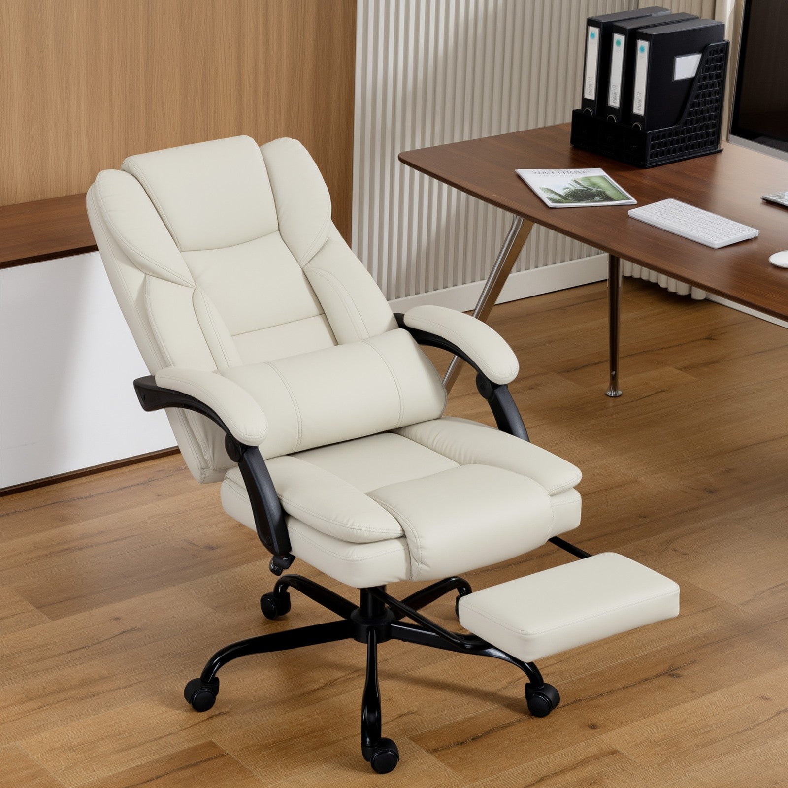 Ergonomischer Bürostuhl Schreibtischstuhl Verstellbar Fußstütze 120kg