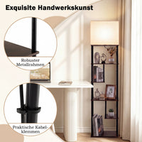 172cm Stehleuchte Regal E27 Standleuchte Bücherregal Stehlampe Ablage