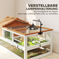 Schildkrötenhaus Holzgehege Zweistöckig Schildkrötengehege Lampenhalter