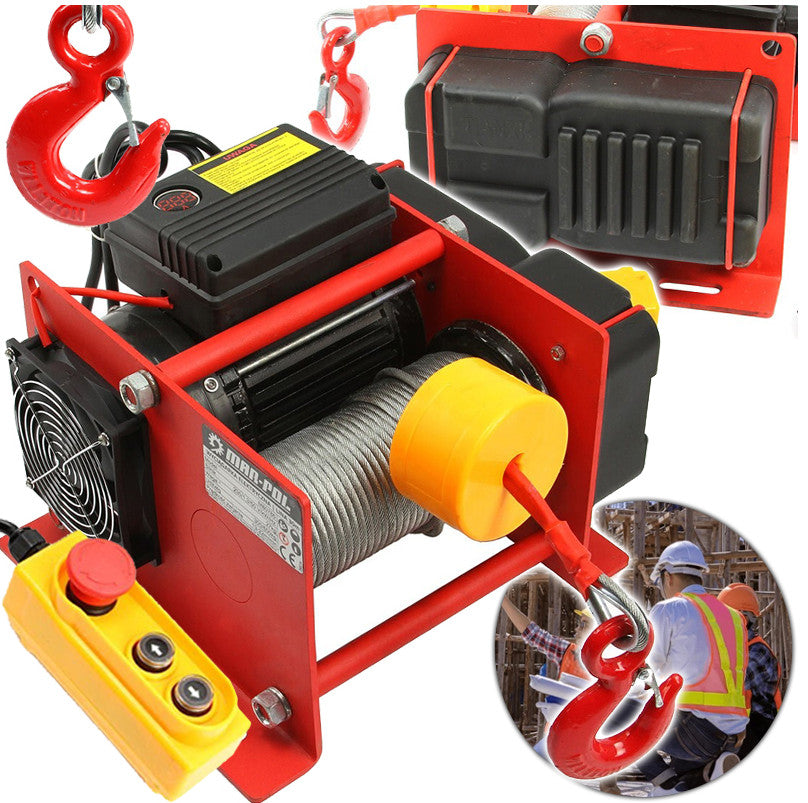 Elektrische Seilwinde 30m 300-600kg Hebezug Seilzug Winde Motor