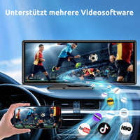 1026 Zoll 4K Wireless Carplay Android Auto Display Dashcam GPS Touchscreen
