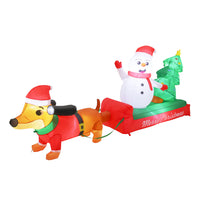 Aufblasbarer Schneemann 310cm LED Beleuchtung Weihnachtsdekoration