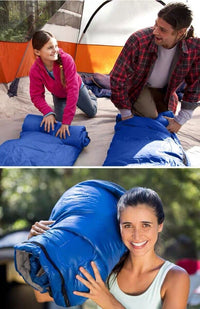 2X Schlafsack Mumienschlafsack Sack Outdoor Camping Winter 210x75cm