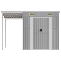 Gerätehaus Metall Schleppdach 277x107x181cm Geräteschuppen Stahl