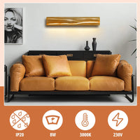 LED Wandleuchte Holz Vintage Retro 360 Grad Drehbar Lampe Beleuchtung Leuchte