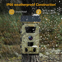 4K Solar Wildkamera 60MP WLAN Handyübertragung IP66 Nachtsicht 120°