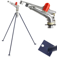 Feldberegner Impulsregner Stativ Sprinkler 2 Zoll Aluminium 34m Reichweite