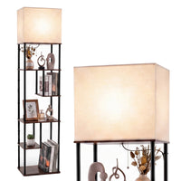 172cm Stehleuchte Regal E27 Standleuchte Bücherregal Stehlampe Ablage