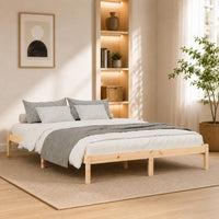 Massivholzbett Kiefernholz Einzelbett Holzbett 140x210cm