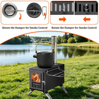 Zeltofen Zeltheizung Holzofen Camping Herdplatte Terrassenofen