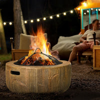 Feuerschale 61x61x39cm Feuerkorb Camping Gartenschale Feuer