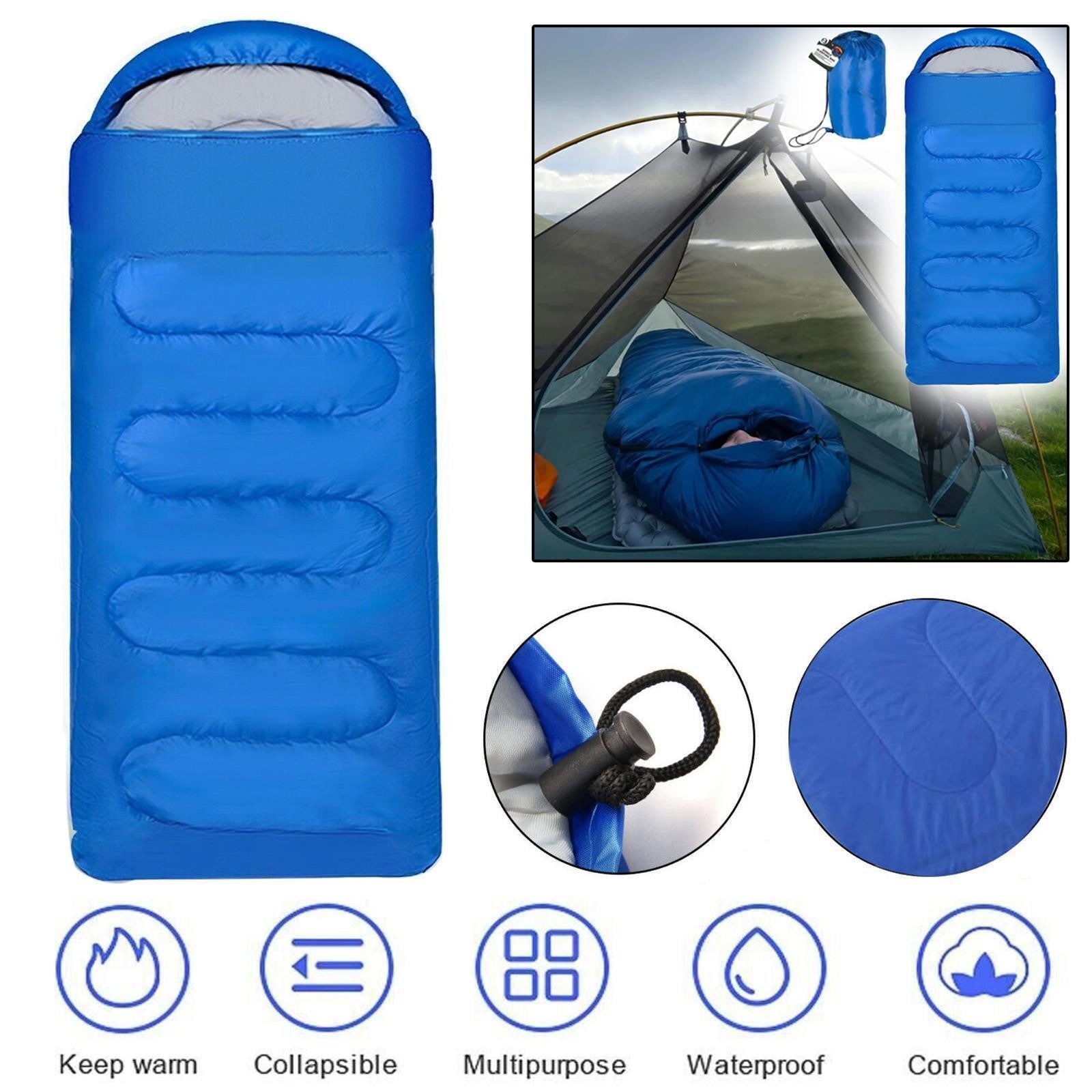 2X Schlafsack Mumienschlafsack Sack Outdoor Camping Winter 210x75cm