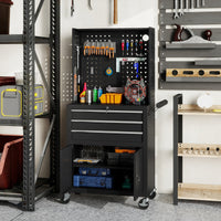 Werkzeugschrank Werkzeugkasten Rollen Lochplatte Werkstatt 69x33x133cm