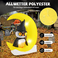 155cm Halloween Eule Outdoor LED Aufblasbar Deko Eule