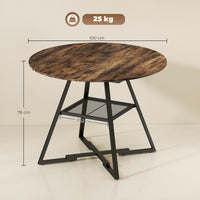 Esstisch Rund 100cm Küchentisch 4 Personen Industriedesign Tisch