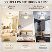 Deckenventilator LED Beleuchtung einziehbare Flügel Ventilator Lampe