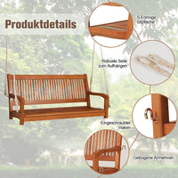 2-Sitzer Hängebank Gartenschaukel Schaukelbank Outdoor Gartenbank