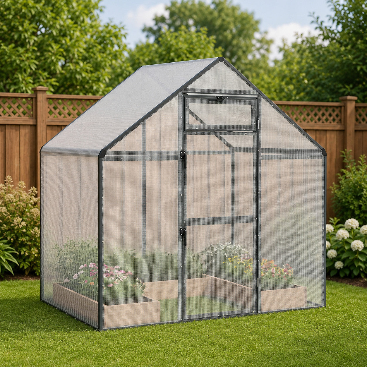 Voliere Vogelkäfig Vogelhaus 181x110x173cm Außenvoliere