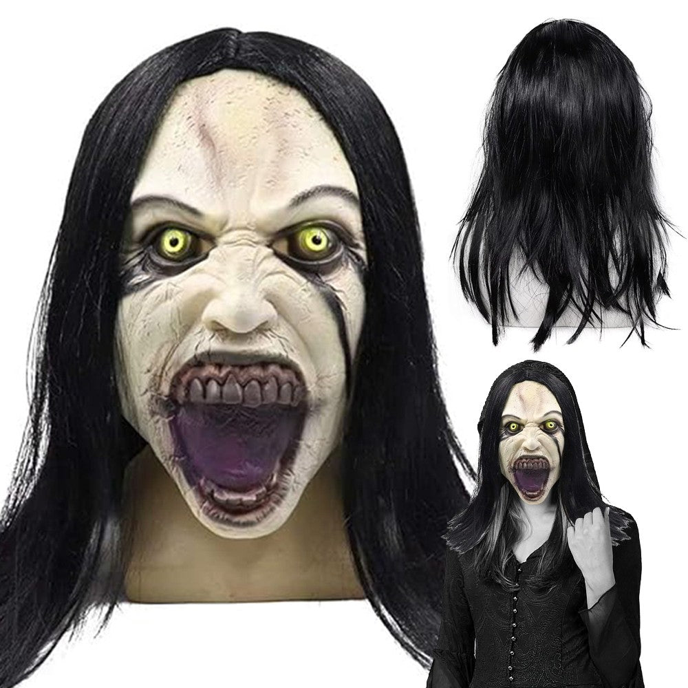 Halloween Horror Maske Frau Kostüm Geistermaske