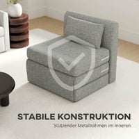Bodensessel Klappbar Schlafsofa Einzelbett Sofa 80x75x74cm