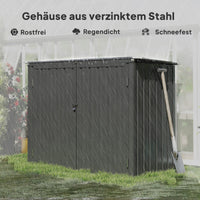 Mülltonnenbox 2 Tonnen Abschließbar Box Verzinkter Stahl 150x80x117cm