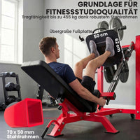 Beinpresse Verstellbar Rollen Beinverlängerung Wadenheben Stahl 455kg