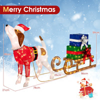LED Hund Schlitten Geschenkboxen Weihnachtsdekoration Beleuchtung Dekoration