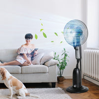 Standventilator 2,8L Wasserzerstäuber Nebelfunktion 90W Oszillierend 120cm