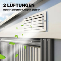 Gerätehaus Geräteschuppen Gartenhaus 281m² Stahl Pultdach Schiebetür