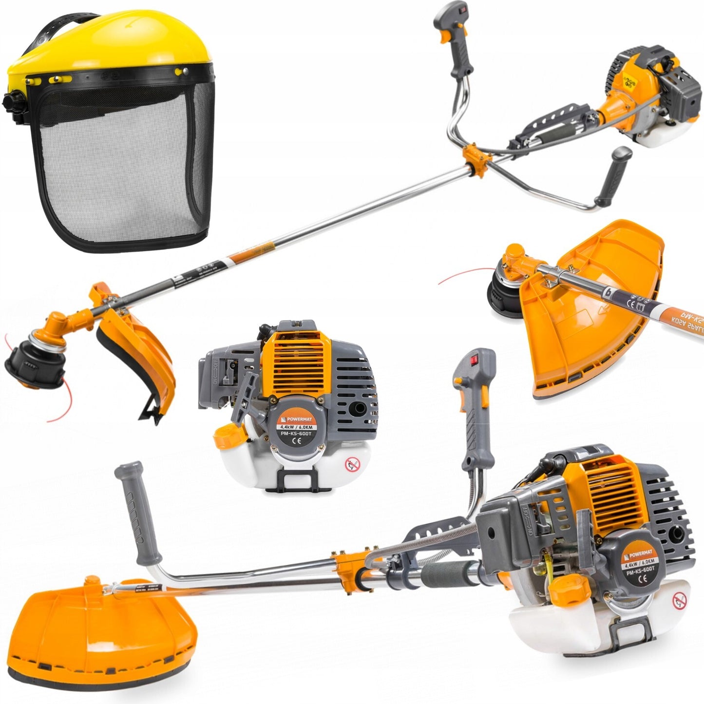 Rasentrimmer Benzin Motorsense 52ccm Freischneider 6 PS 2-Takt Trimmer Set