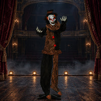 153cm Animatronic Halloween Horror Clown Gruselfigur Deko Sound Licht Effekte