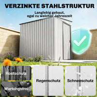 Gerätehaus Geräteschuppen Gartenhaus 281m² Stahl Pultdach Schiebetür