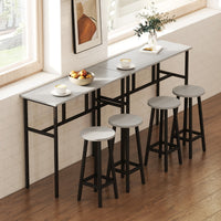 Essgruppe 6-teilig Bartisch Barhocker Industrial Esszimmer