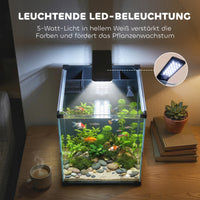 Aquarium Komplettset 36L LED Beleuchtung 30x30cm