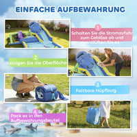 Hüpfburg 8in1 Aufblasbar Wasserpark Planschbecken Outdoor Spielgeräte