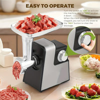 3000W Elektrischer Fleischwolf Edelstahl Wurstmaschine Wurstfüller