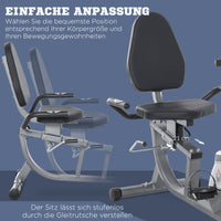 Liegeergometer Magnetwiderstand 110kg Heimtrainer Gym Training