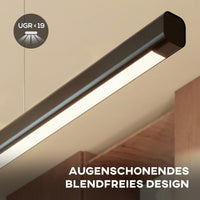 LED Pendelleuchte 114cm Dimmbar Höhenverstellbar Hängeleuchte Fernbedienung